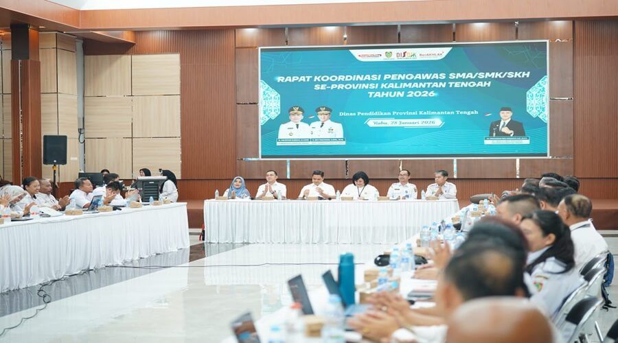 Header Tekankan Peran Strategis Pengawas, Disdik Kalteng Gelar Rakor SMA/SMK/SKH 2026