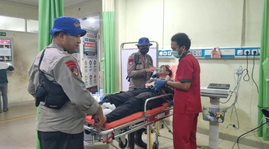 Padamkan Karhutla , Anggota Ditpolairud Polda Kalteng Mengalami Gangguan Kesehatan