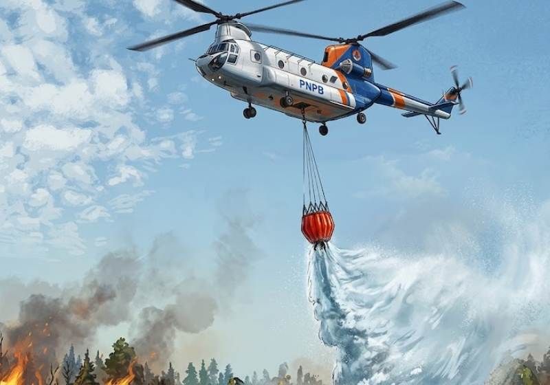 Header 4 Helikopter Water Bombing dan 2 Helikopter Patroli, Padamkan Karhutla di Kalteng