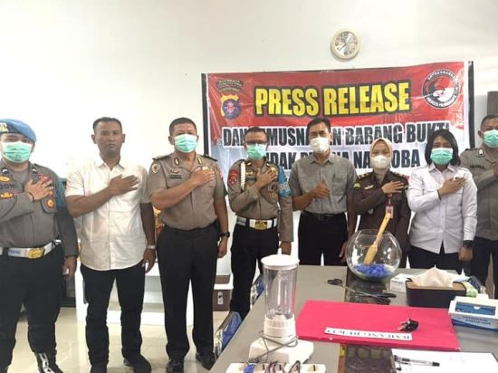 Polresta Palangka Raya Musnahkan Barang Bukti Sabu 42 Gram