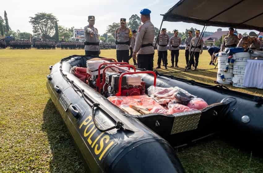 Header Cegah Karhutla , Polda  Kalteng Apel Aman Nusa II