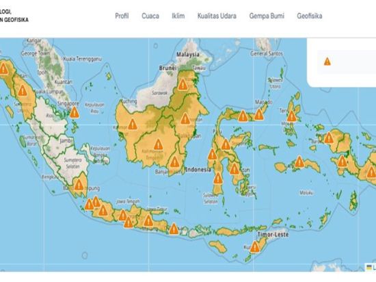 BMKG Peringatkan Cuaca Ekstrem di Kalimantan Tengah Selama Tiga Hari ke Depan
