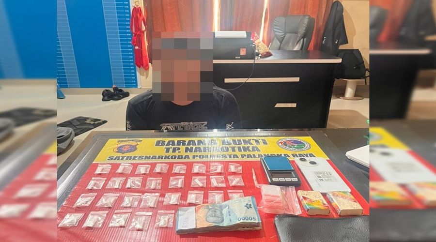 Header Polisi Dapati 29 Paket Sabu dalam Dompet, Usai Intai  Warga Palangka Raya