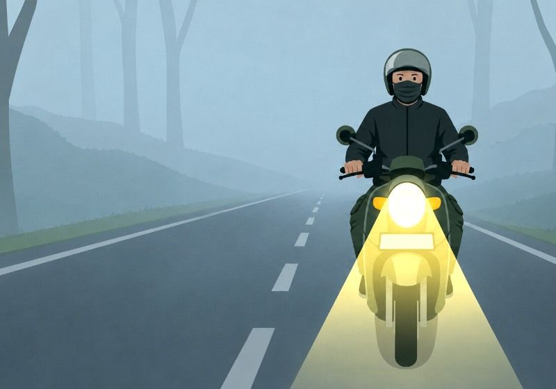 Header Kabut Asap Batasi Jarak Pandang, Polisi Minta pengendara Nyalakan Lampu