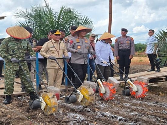 Gubernur Kalteng Ikuti Tanam Jagung Serentak di Pulang Pisau