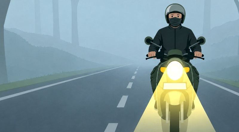 Kabut Asap Batasi Jarak Pandang, Polisi Minta pengendara Nyalakan Lampu