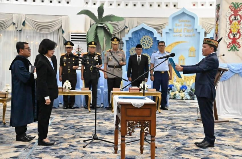 Header Gantikan Leonard S. Ampung, Linae Victoria Aden Dilantik Jadi Pj Sekda Kalteng