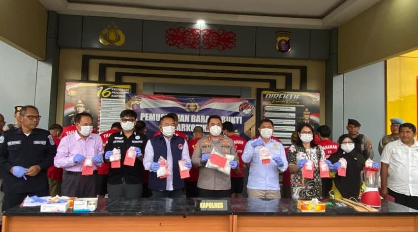 Polres Kotim Musnahkan Barang Bukti 1,2 Kg Sabu, Senilai Hampir Rp2 Miliar, Selamatkan Ribuan Jiwa