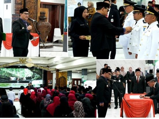 Bupati Lantik 136 Pejabat, Evaluasi Ketat Tiap Enam Bulan