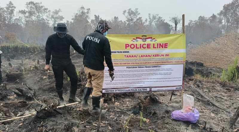 Polda Kalteng Sidik Kasus Karhutla 25 Orang Tersangka dan Satu Korporasi Di Kotim Naik Penyidik
